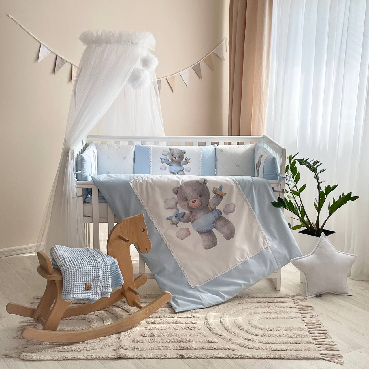 Detský set do postieľky Kids Toys – medvedík chlapček