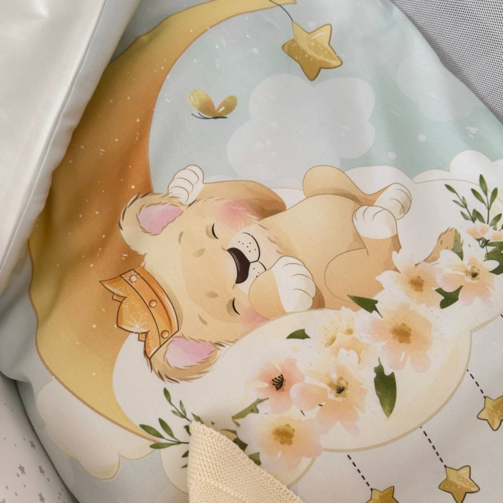 Detská posteľná súprava MiniNest Sweet Dream zo saténu – Levíča