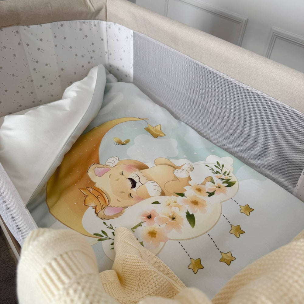 Detská posteľná súprava MiniNest Sweet Dream zo saténu – Levíča