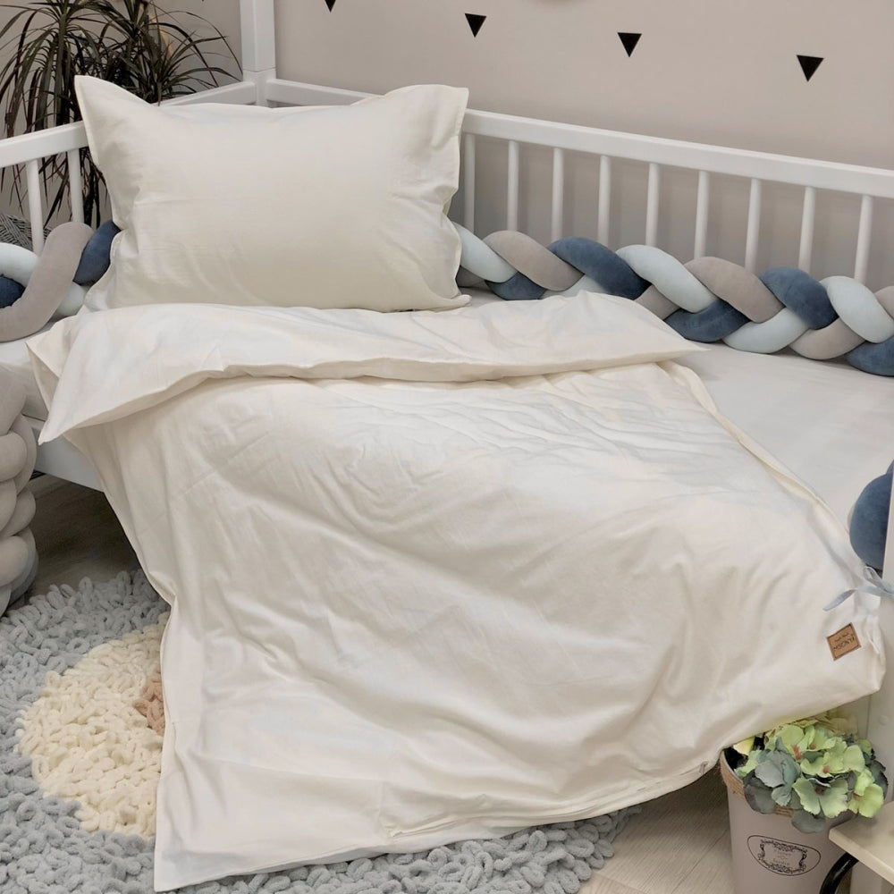 Detská posteľná súprava od 2 rokov bavlna – mliečna