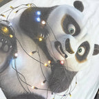 Detská popelínová posteľná bielizeň Panda