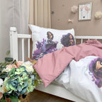 Detská popelínová posteľná bielizeň pre bábätko – Malá morská víla brusnicová