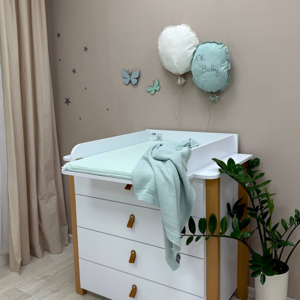 Vaflový prebaľovací matrac 50 × 70 cm svetlomätový