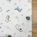 Nepremokavá mušelínová podložka 50 × 80 cm žirafy