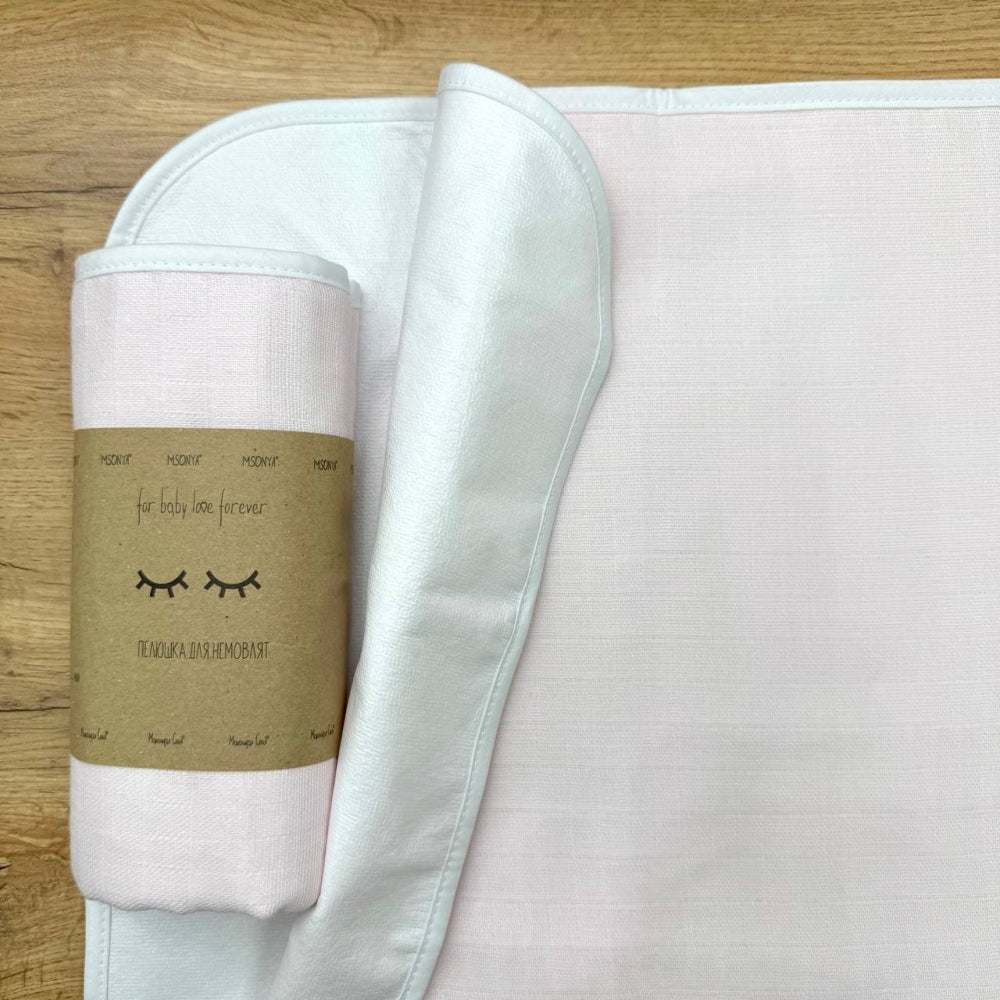Nepremokavá mušelínová podložka 50 × 80 cm ružová