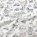 Nepremokavá podložka pre bábätko 50 × 80 cm Baby animals žltá