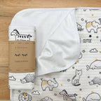 Nepremokavá podložka pre bábätko 50 × 80 cm Baby animals žltá