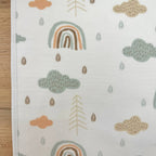 Nepremokavá flanelová podložka 50 × 80 cm Dúhy dážď