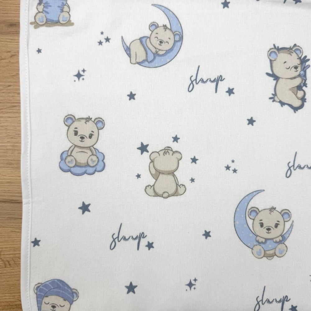Nepremokavá flanelová podložka 50 × 80 cm Sleep modrá