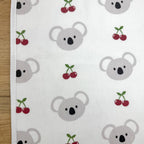 Nepremokavá podložka 45 × 75 cm Koala s čerešňami