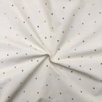 Nepremokavá podložka popelín/membrána 45 × 75 cm farebné hviezdy na béžovej