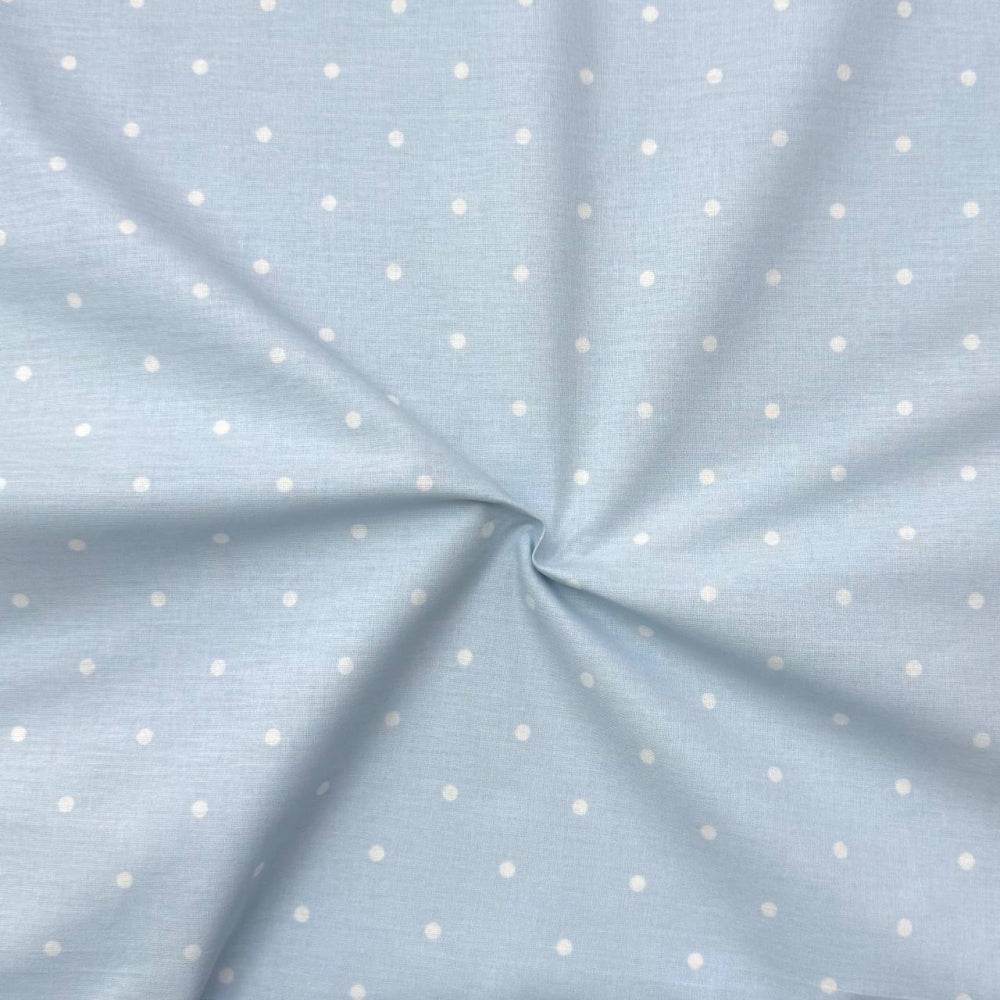 Nepremokavá podložka popelín/membrána 45 × 75 cm Bodky na modrom