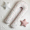 Vankúš pre tehotné velúr/popelín Srdiečka s vetvičkami