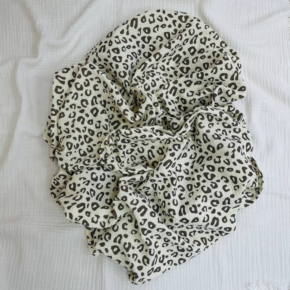 Veľká mušelínová plienka hnedý leopard, 95 × 135 cm