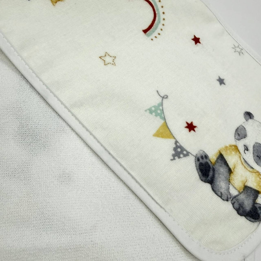 Súprava flanelových utierok na odgrgnutie, 3 ks – chlapec (patchwork/vláčiky/modrá)