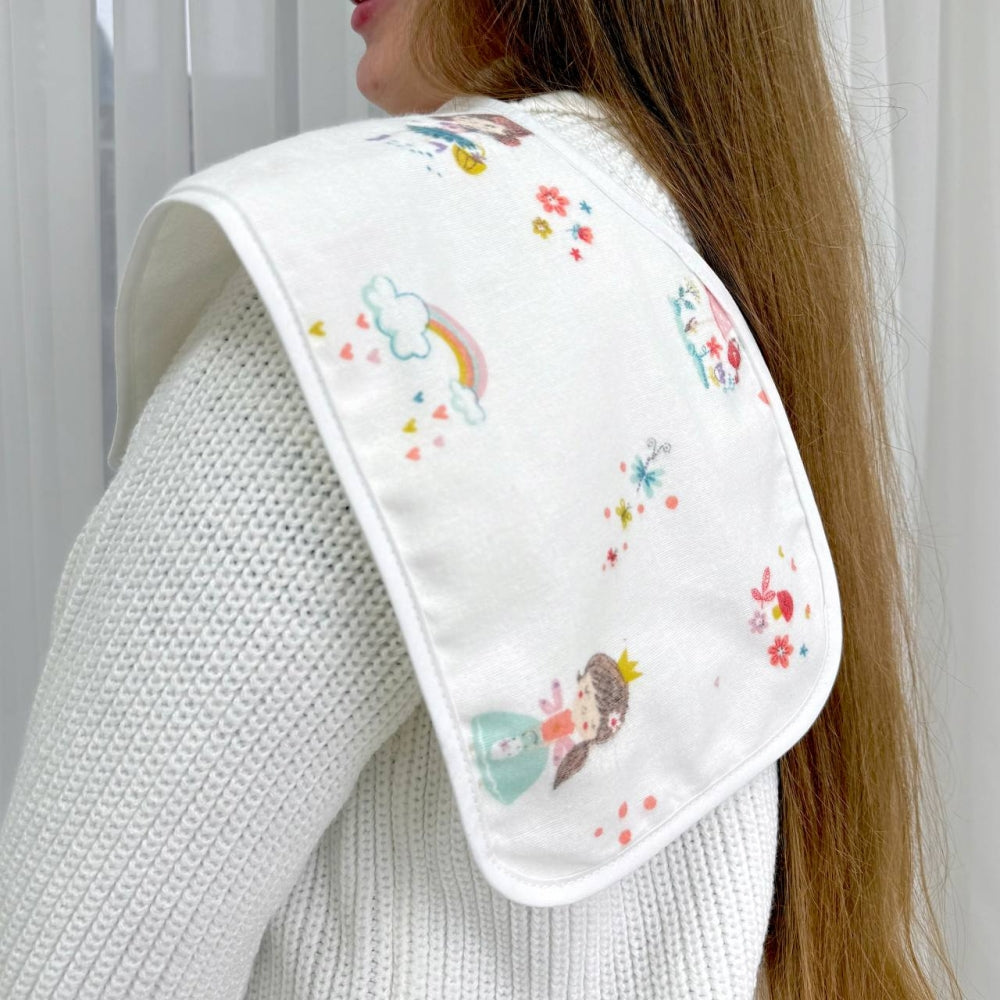 Súprava flanelových utierok na odgrgnutie, 3 ks – dievča (motýle ružovo-mentolové/broskyňa/princezná)