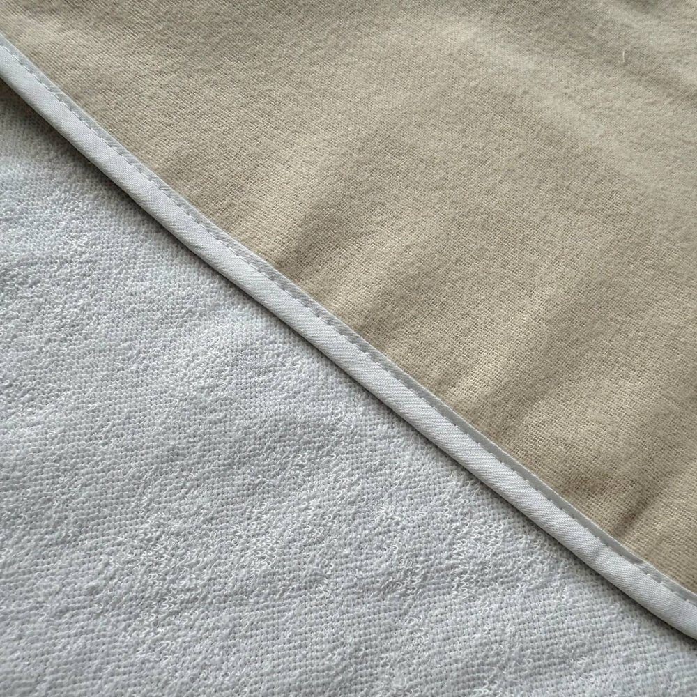 Súprava flanelových utierok na odgrgnutie, 3 ks unisex (srdiečka béžové/béžová/zajačiky na rebríku)