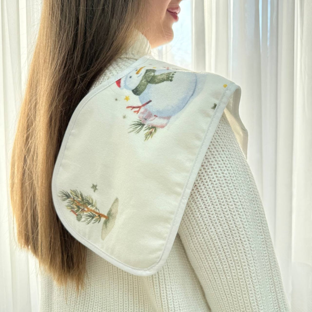 Súprava flanelových utierok na odgrgnutie, 3 ks – unisex (snehuliak/vločky/jelene)