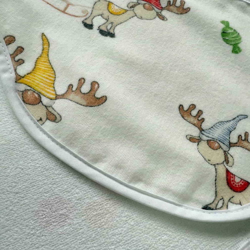 Súprava flanelových utierok na odgrgnutie, 3 ks – unisex (snehuliak/vločky/jelene)