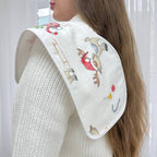 Súprava flanelových utierok na odgrgnutie, 3 ks – unisex (snehuliak/vločky/jelene)