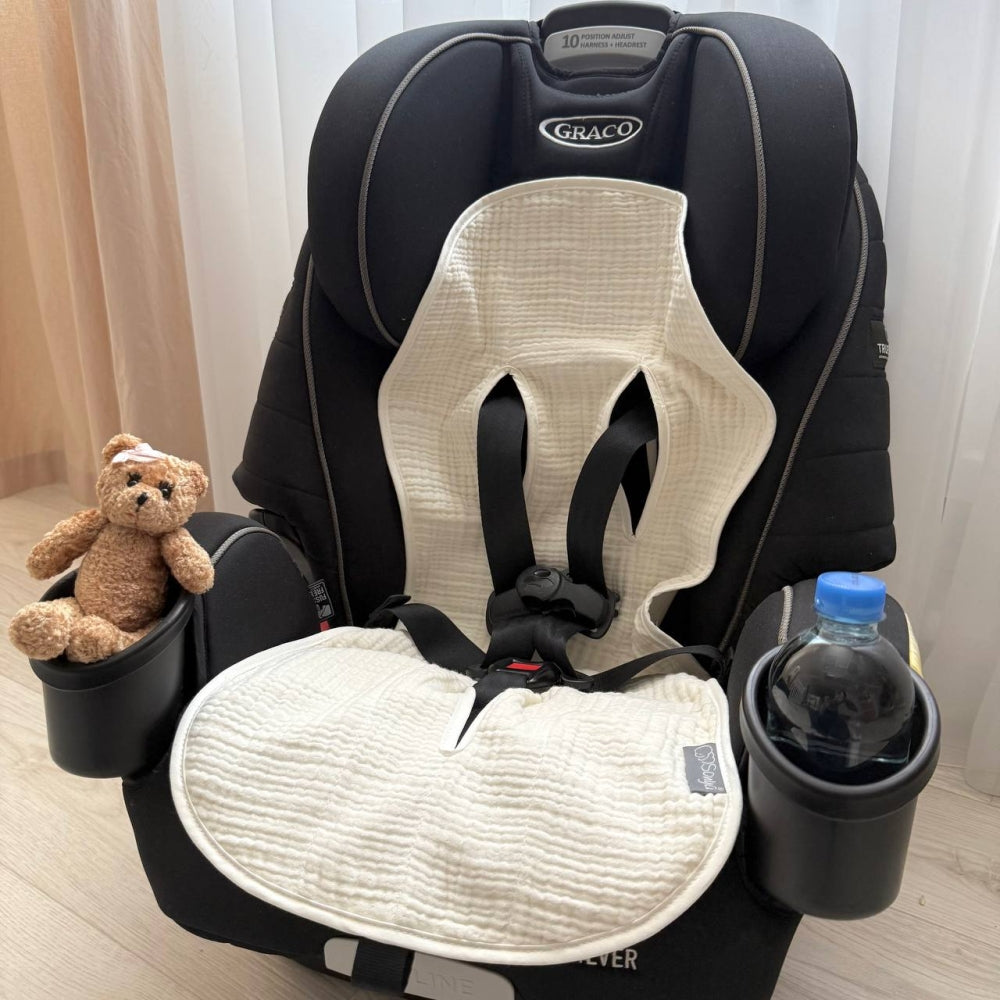 Mušelínová vložka do kočíka a autosedačky mliečna