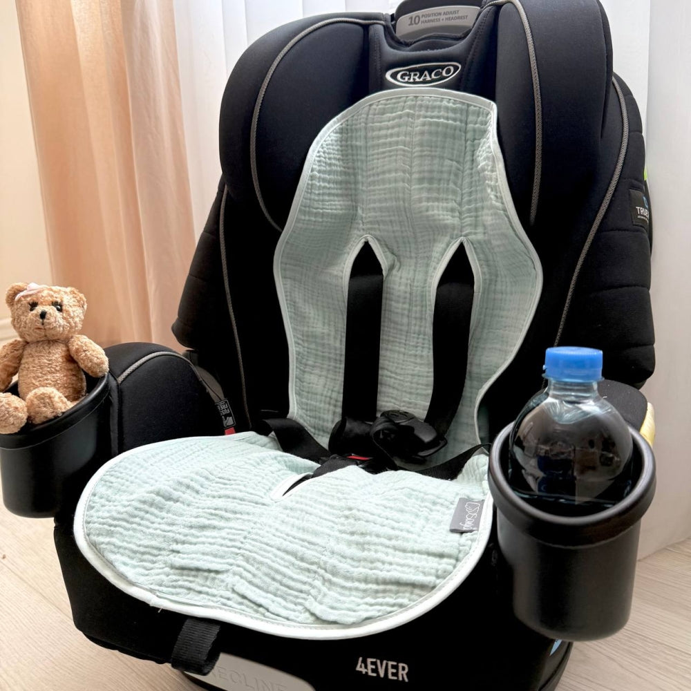 Mušelínová vložka do kočíka a autosedačky mäta