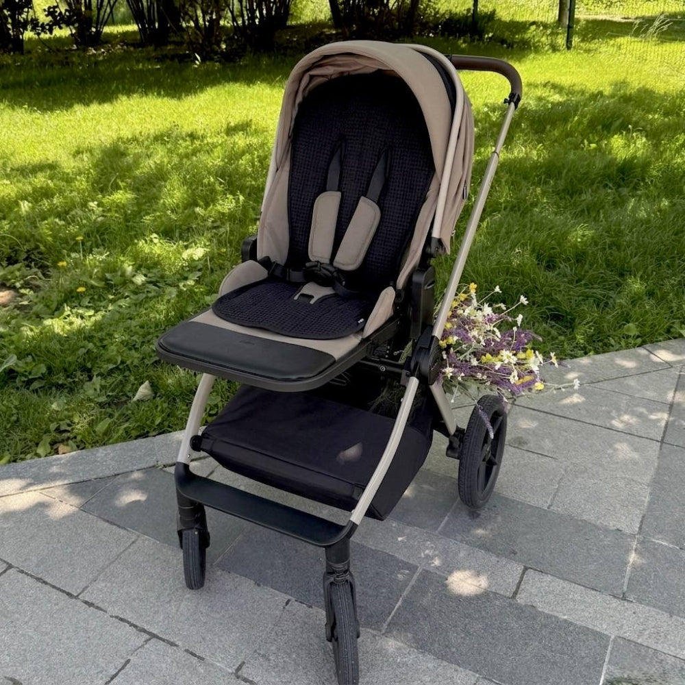 Mušelínová vložka do kočíka a autosedačky čierna