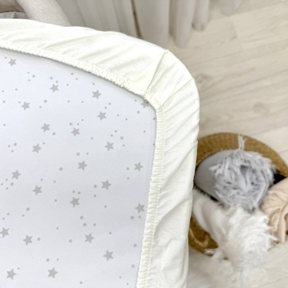 Popelínové plachty MiniNest 50 × 83 cm, 2 ks srdiečka na bielom + mliečna