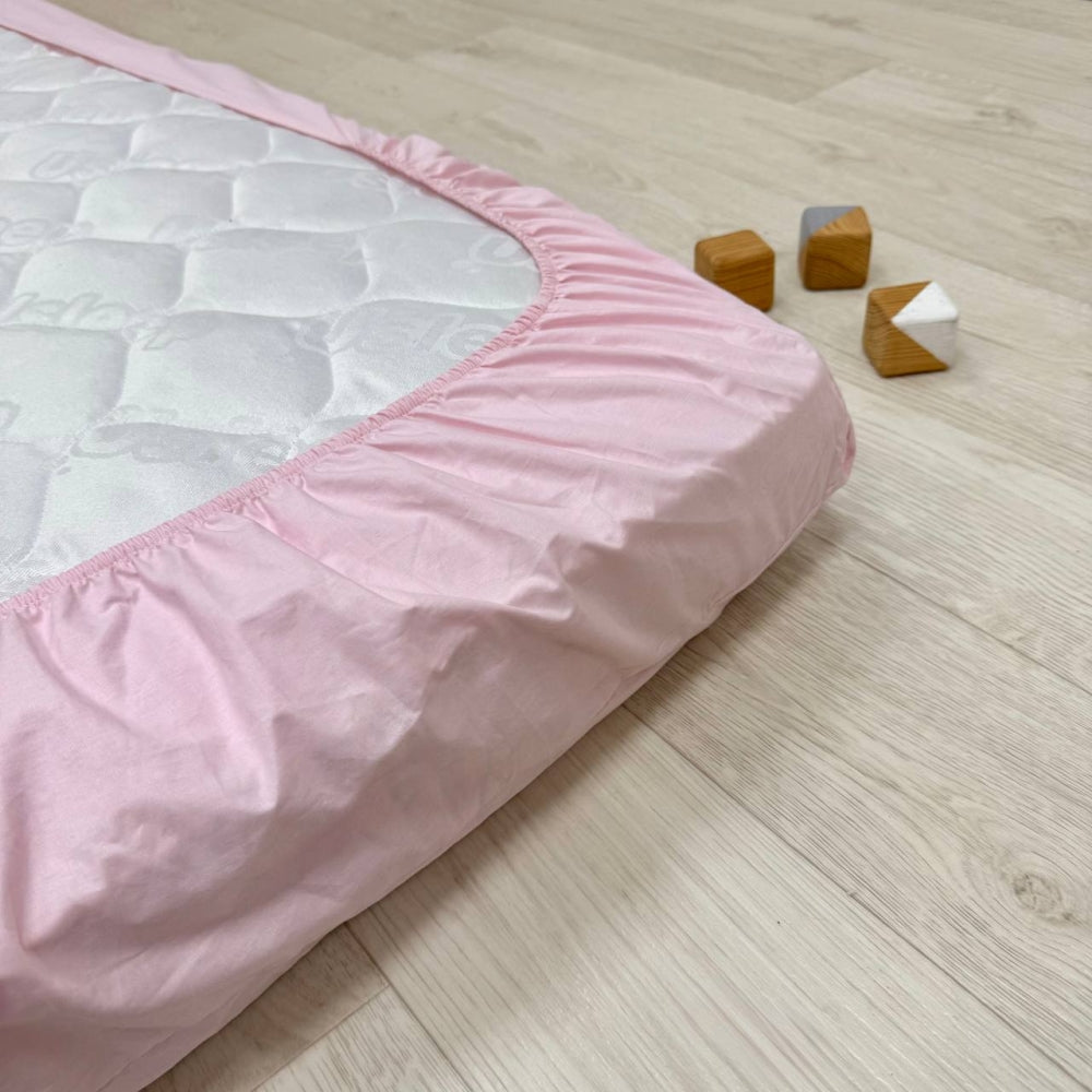 Súprava 2 detských plachiet 90 × 200 cm ružová + púdrové srdiečka lila