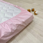 Súprava 2 detských plachiet 90 × 200 cm ružová + púdrové srdiečka lila