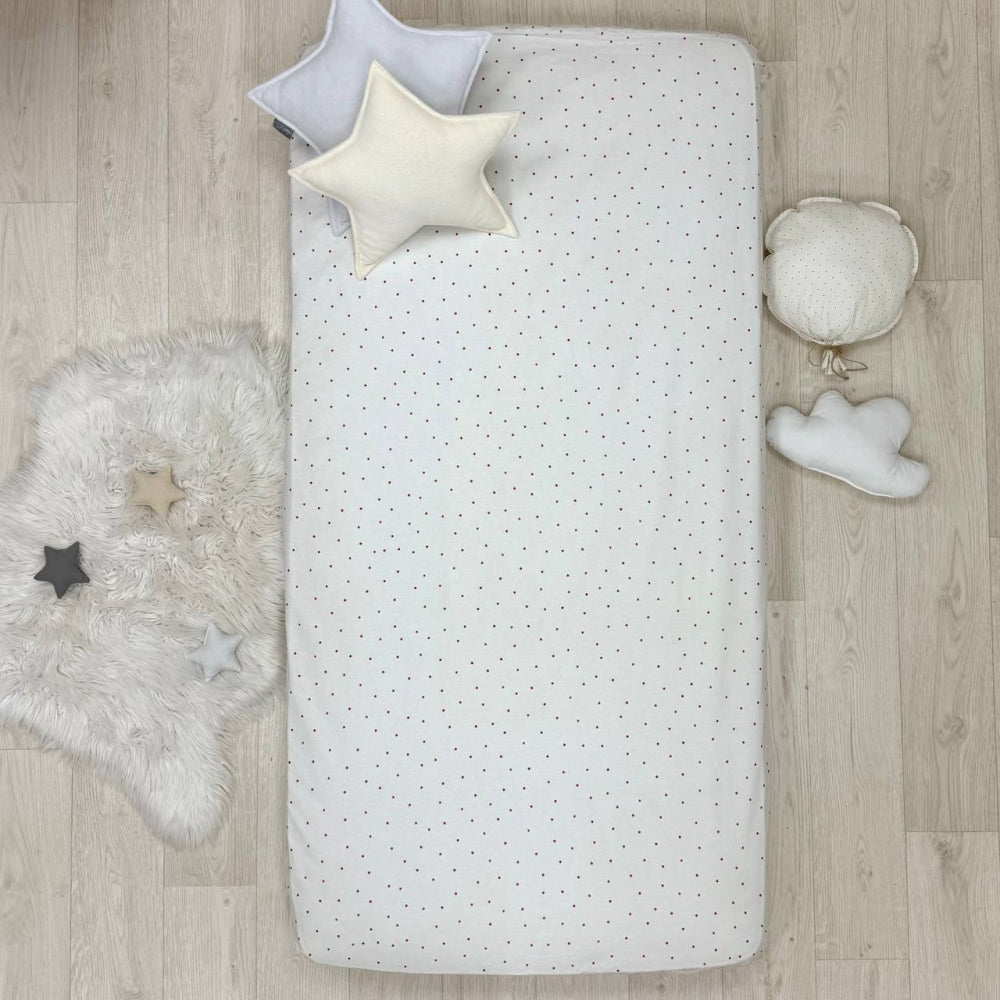Súprava 2 detských plachiet 90 × 200 cm žltá + červené hviezdičky na bielom