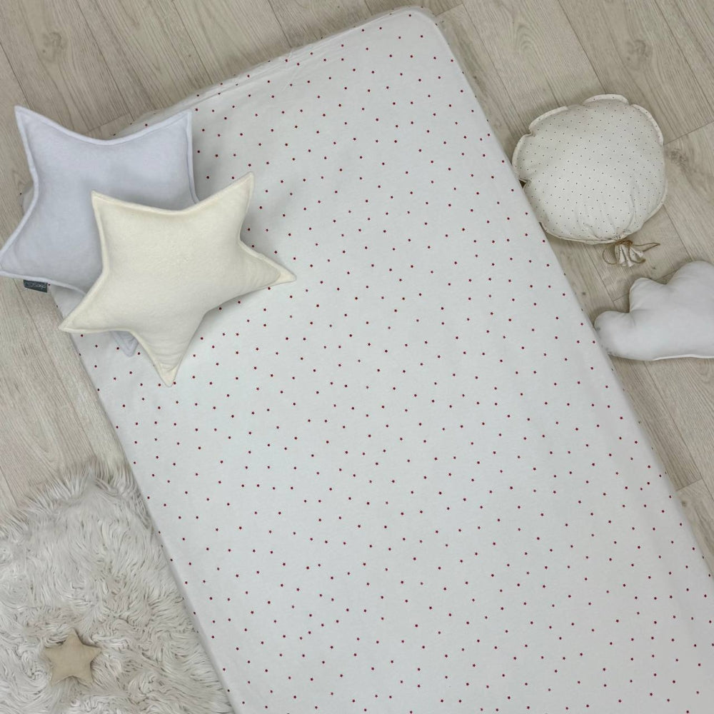 Súprava 2 detských plachiet 90 × 200 cm žltá + červené hviezdičky na bielom
