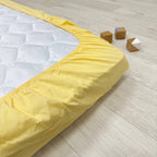 Súprava 2 detských plachiet 90 × 200 cm žltá + červené hviezdičky na bielom