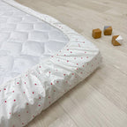 Súprava 2 detských plachiet 90 × 200 cm žltá + červené hviezdičky na bielom