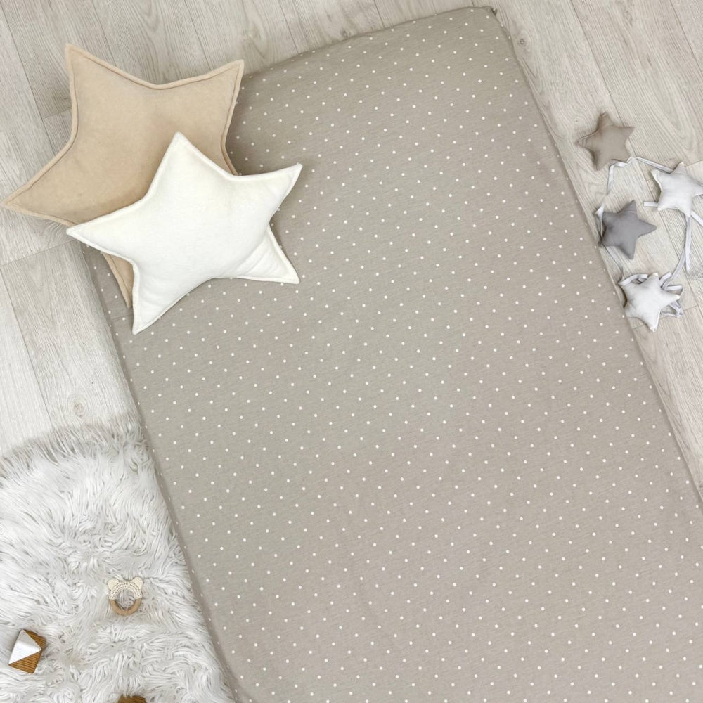 Súprava 2 detských plachiet 90 × 200 cm béžové bodky + bodky na béžovom
