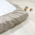 Súprava 2 detských plachiet 90 × 200 cm béžové bodky + bodky na béžovom