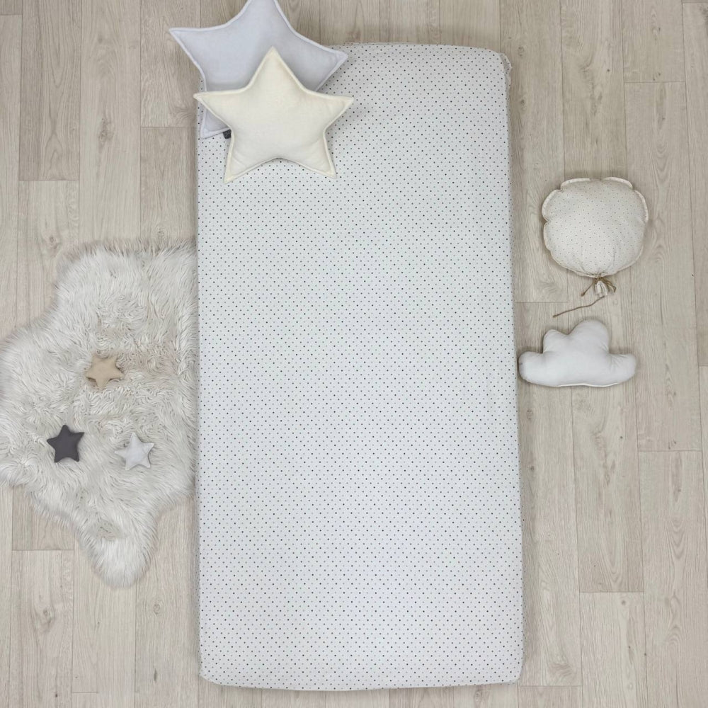 Súprava 2 detských plachiet 90 × 200 cm čierna kocka + modro-terakotové bodky