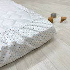 Súprava 2 detských plachiet 90 × 200 cm čierna kocka + modro-terakotové bodky