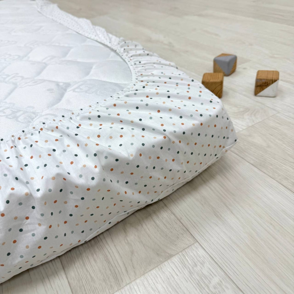 Súprava 2 detských plachiet 90 × 200 cm čierna kocka + modro-terakotové bodky