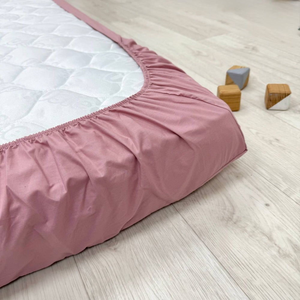 Súprava 2 detských plachiet 90 × 200 cm brusnicová + púdrové srdiečka lila