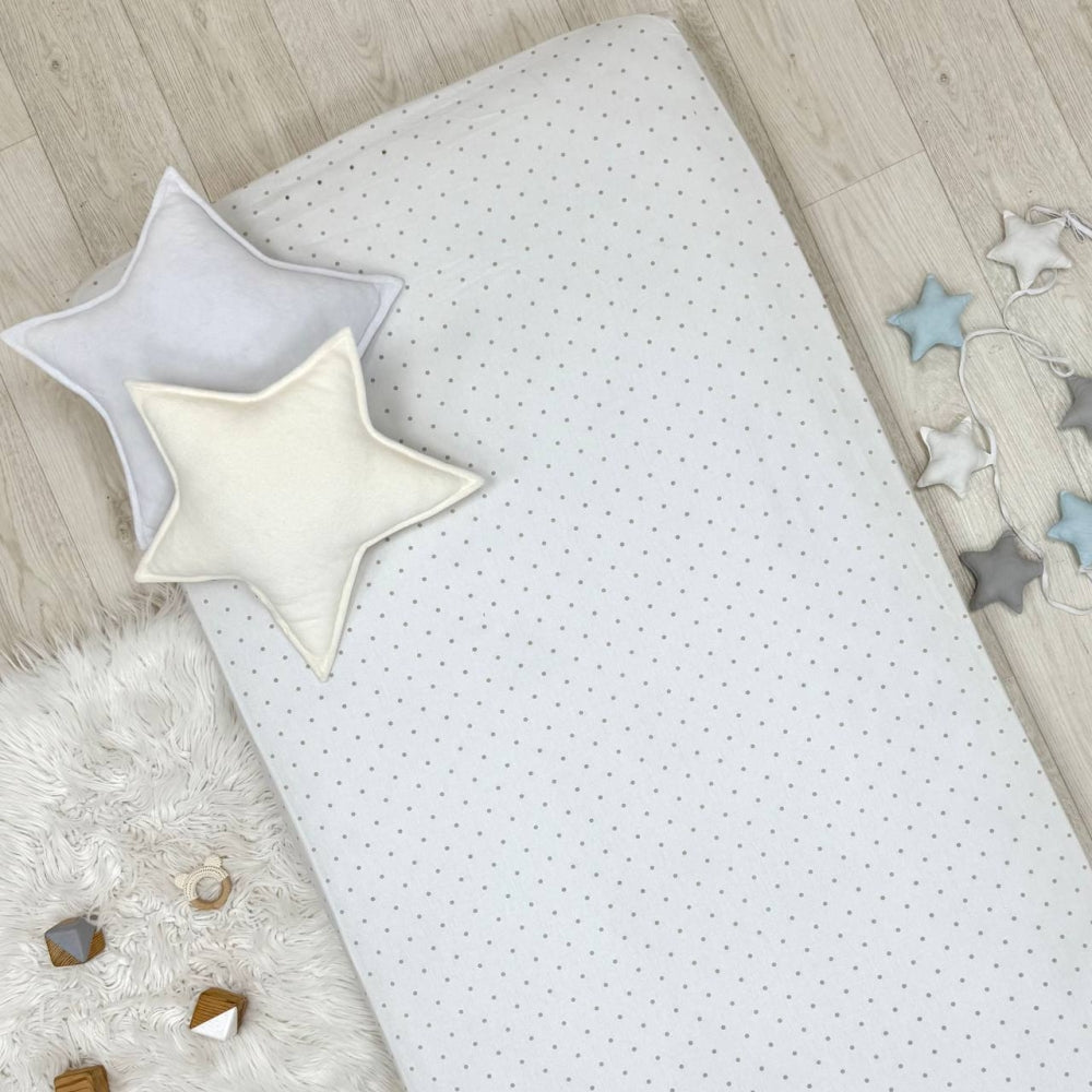 Súprava 2 detských plachiet 90 × 200 cm popelín béžový hrášok + hrášok na púdrovej