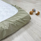 Súprava 2 detských plachiet 90 × 200 cm popelín čierna kocka + oliva