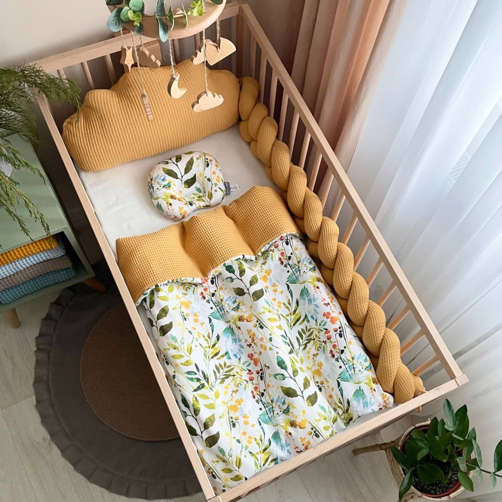 Anatomický vankúš pre bábätko Nordic – Boho horčicová