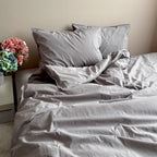 Posteľná súprava z pranej bavlny Euro sivá