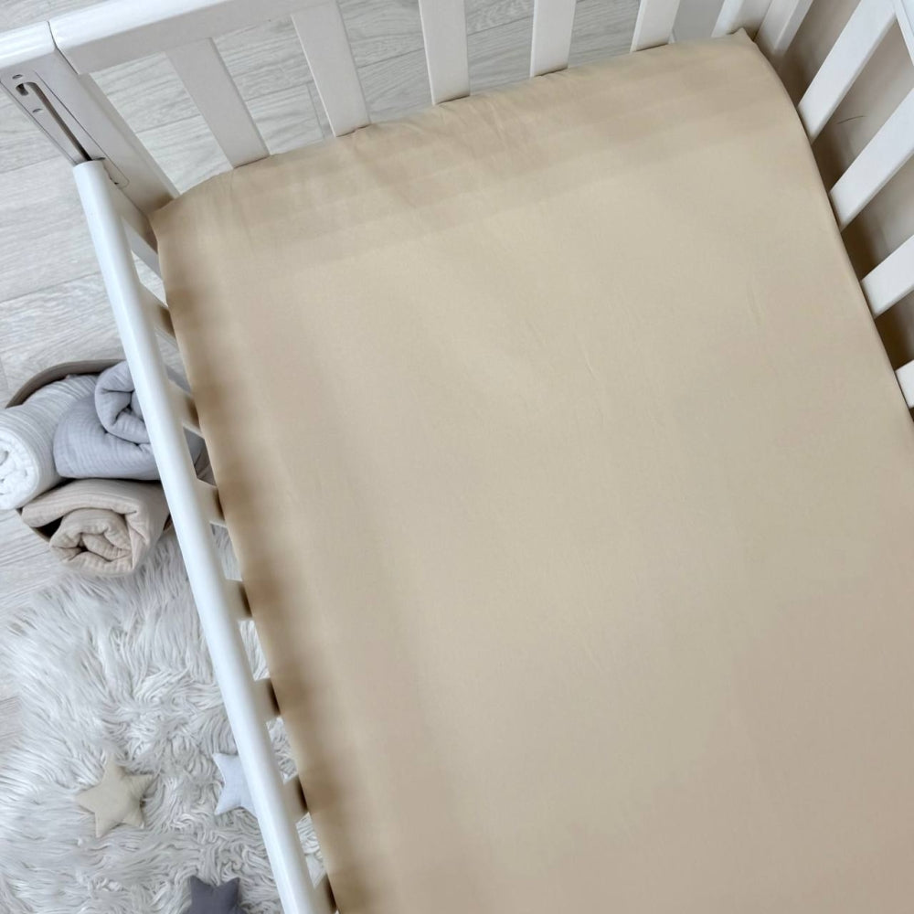 Plachta na matrac do postieľky 60 × 120 cm – Béžové