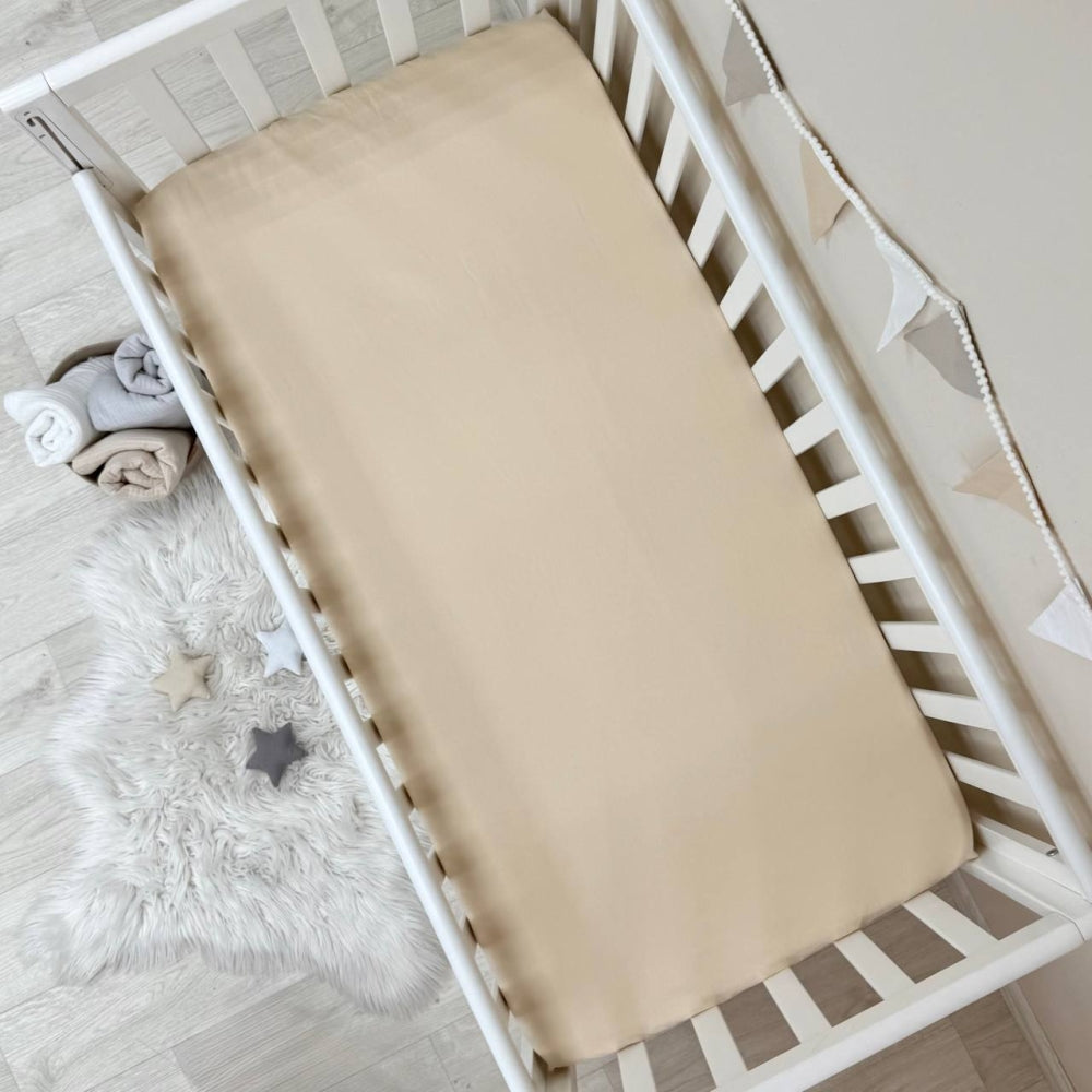 Plachta na matrac do postieľky 60 × 120 cm – Béžové