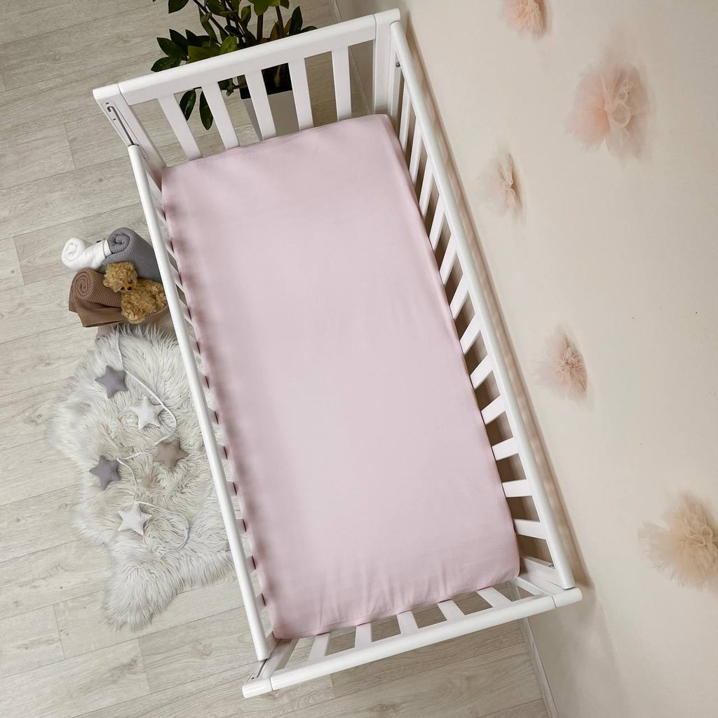 Plachta na matrac do postieľky 60 × 120 – ružová