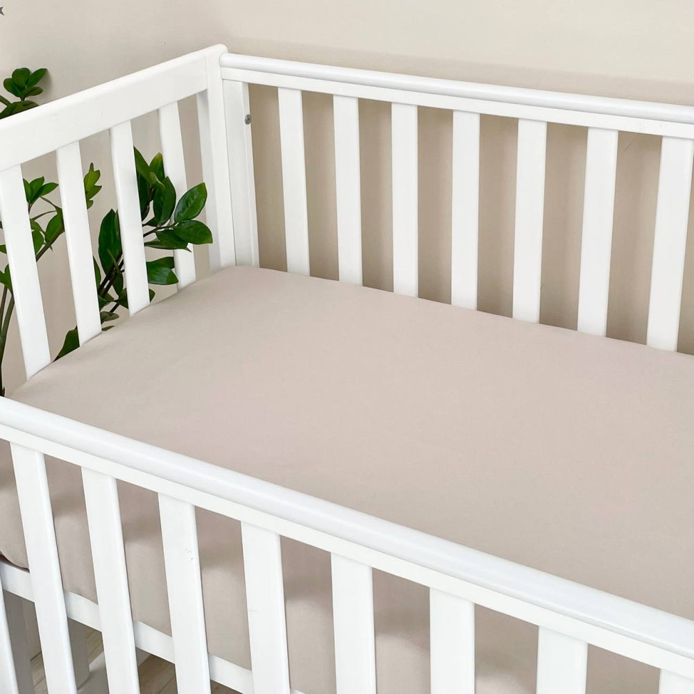 Plachta na matrac do postieľky 60 × 120 – kapučíno