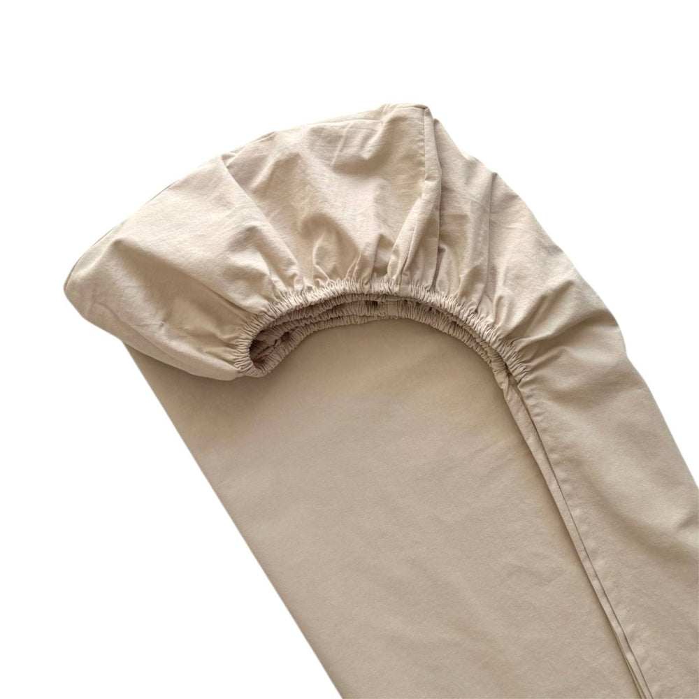 Plachta z pranej bavlny do postieľky 60 × 120 cm – latte