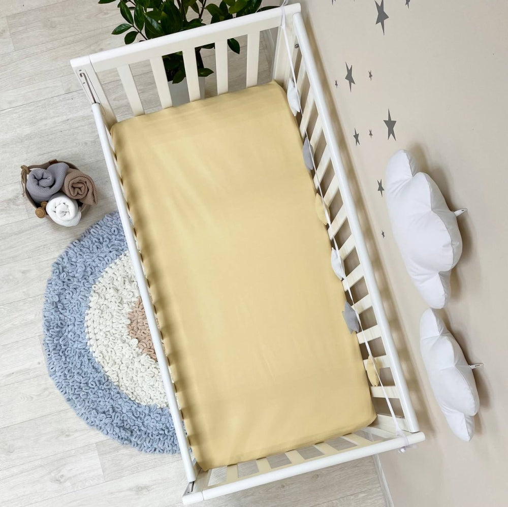 Plachta na matrac do postieľky 60 × 120 – horčicová